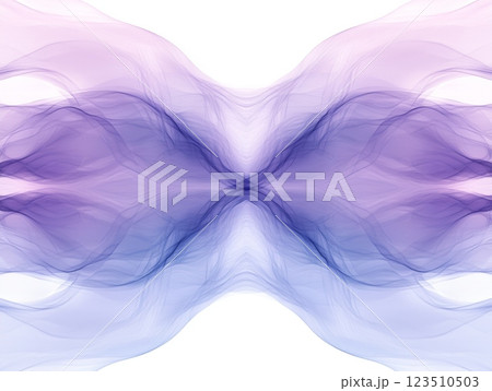 Abstract flowing purple smoke on white background 123510503