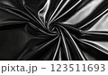 Glossy Black Leather with Twisted Folds 123511693