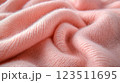 Soft Pink Wool Fabric with Gentle Folds 123511695