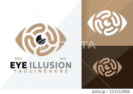 Eye Illusion Symbol Logo Icon Vector Design Illustration 123512906