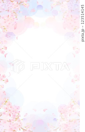 美しい薄いピンク色の桜の花と花びら春の白バックiPhoneなど縦長画面サイズの背景素材イラスト 美しい薄いピンク色の桜の花と花びら春の白バックiPhoneなど縦長画面サイズの背景素材イラスト 123514145
