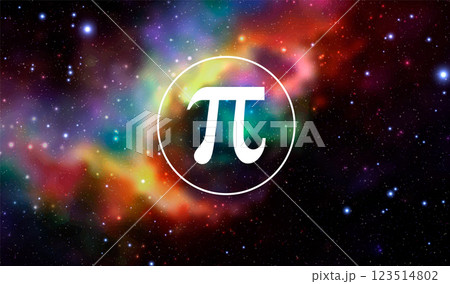 Pi day. Science Space Illustration. Iinfinitely concept 123514802