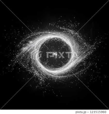 Cosmic energy spiral outer space digital art dark background abstract concept 123515960