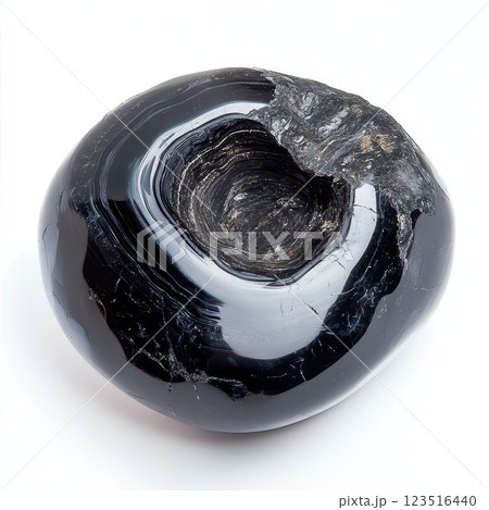 Elegant black stone with unique polished finish Elegant black stone with unique polished finish 123516440