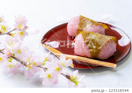 【春素材】桜餅・関西風桜餅・道明寺【食べ物素材】 【春素材】桜餅・関西風桜餅・道明寺【食べ物素材】 123516544