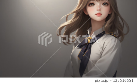 制服の少女 123516551