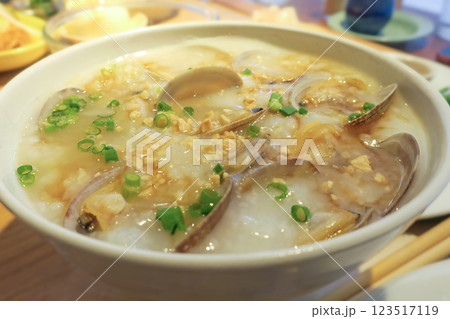 広東風中華粥・あさりトッピング 広東風中華粥・あさりトッピング 123517119