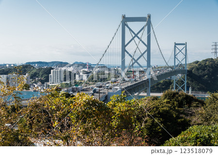 【北九州門司港　関門海峡と関門橋和布刈 第2展望台から】 123518079