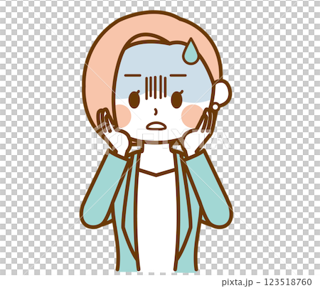 一名穿著西裝的女子受到電擊的插圖 一名穿著西裝的女子受到電擊的插圖 123518760