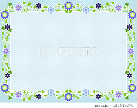 春の花のかわいい装飾フレーム 123519276