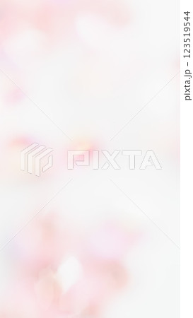 ピンク白色ふんわりグラデーション背景素材　淡い桜色パステルぼかし　きれい　かわいい 123519544