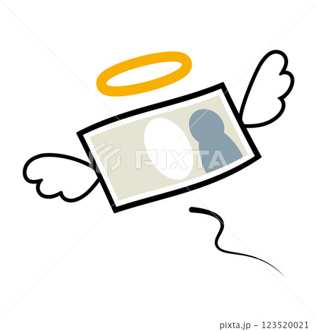 お金がなくなる 飛ぶ イメージイラスト素材 お金がなくなる 飛ぶ イメージイラスト素材 123520021