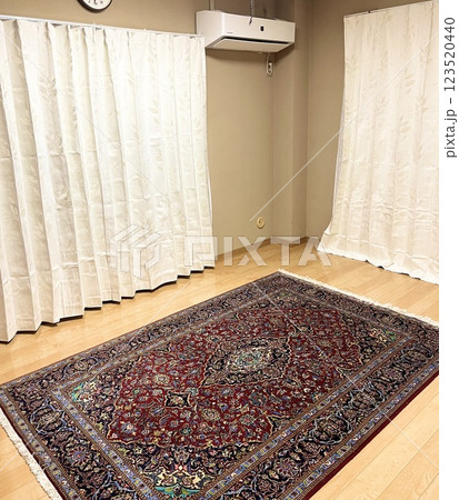 ペルシャ絨毯のある部屋の風景 123520440