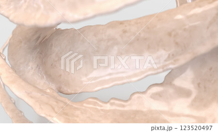 The White Marble Splash on White Background for Abstract Background concept 3d Rendering. 123520497