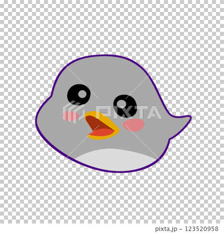 大眼小鳥的簡單插畫素材 大眼小鳥的簡單插畫素材 123520958