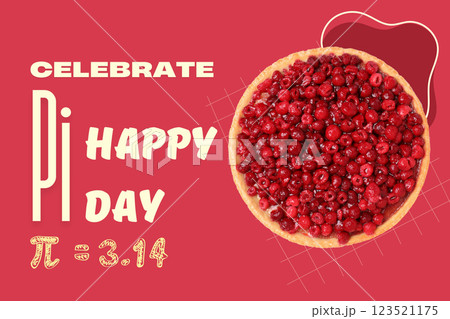 Pi day, a traditional berry pie, for Pi Day. Pi day, a traditional berry pie, for Pi Day. 123521175