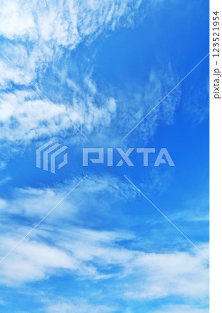 秋の青空と雲 123521954
