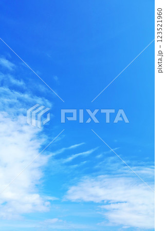 秋の青空と雲 123521960