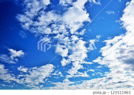 秋の青空と雲 123521963