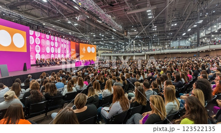Large Audience Gathered for Inspirational Event in Convention Center 123522135