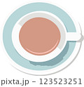coffee コーヒー　カップ　カフェ　喫茶店　イラスト 123523251