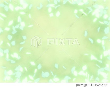 光る葉っぱの3DCGフレーム新緑背景 光る葉っぱの3DCGフレーム新緑背景 123523456