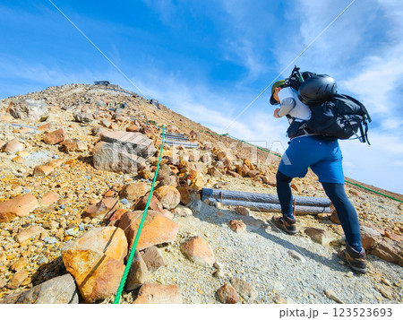 夏の御嶽山登山：王滝頂上～剣ヶ峰（八丁ダルミ） 123523693