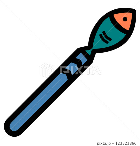 シンプルでカラフルな魔法の杖のイラスト素材 シンプルでカラフルな魔法の杖のイラスト素材 123523866