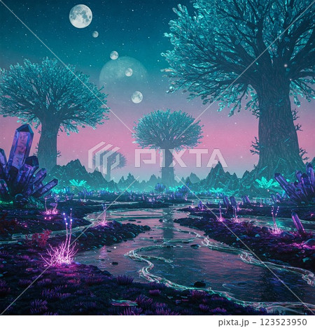 幻想的な世界のイラスト素材 [123523950] - PIXTA