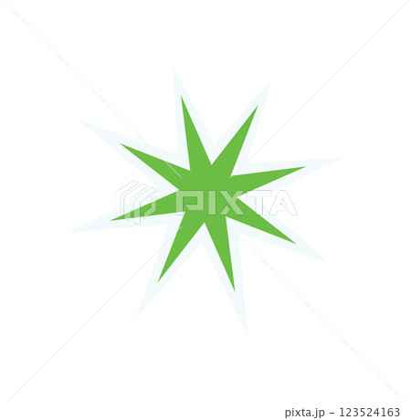 Cool Y2K sticker shape. Retro star symbol with abstract comet form. Modern aesthetic, bold graphic element, ideal for decoration and trendy streetwear collections. 123524163