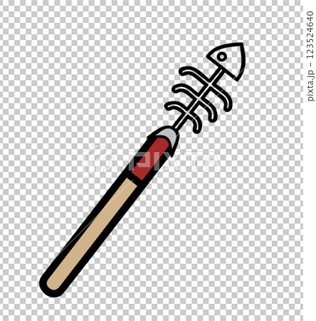 シンプルでカラフルな魔法のステッキのイラスト シンプルでカラフルな魔法のステッキのイラスト 123524640