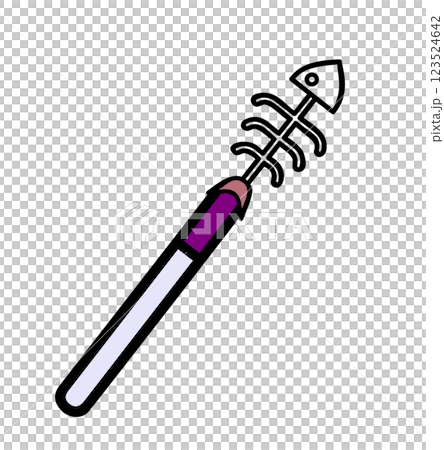 Illustration material of a colorful fishbone-shaped magic wand Illustration material of a colorful fishbone-shaped magic wand 123524642