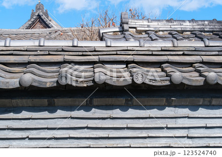 築地塀と瓦 123524740