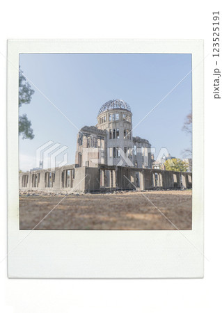 原爆ドーム 広島 ポラ風 原爆ドーム 広島 ポラ風 123525191