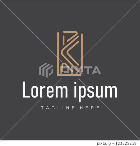Letter k logo design simple minimalist concept alphabet letter identity product template illustration 123525219
