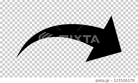 Arrow Simple Black Single Curve Arrow Simple Black Single Curve 123526179
