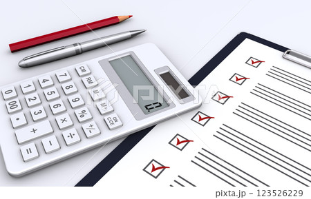 チェックリストと電卓、チェックリストの集計と計算 チェックリストと電卓、チェックリストの集計と計算 123526229