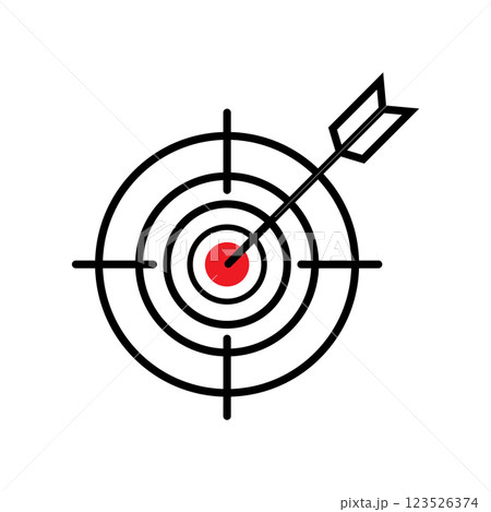 Target icon logo design template isolated illustration 123526374