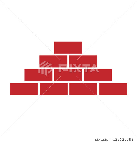 Brick icon logo design template isolated illustration Brick icon logo design template isolated illustration 123526392