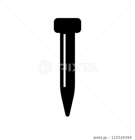 Hammer nail icon logo design template isolated illustration 123526394
