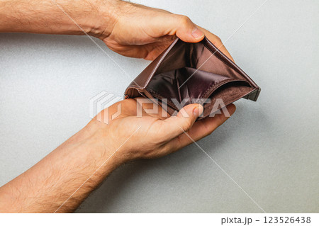Empty wallet reflects financial struggles in a time of crisis Empty wallet reflects financial struggles in a time of crisis 123526438