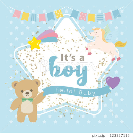 男の子誕生のお知らせ 123527113