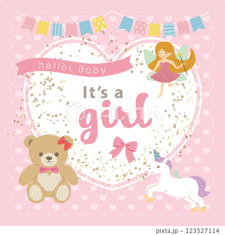 女の子誕生のお知らせ 123527114