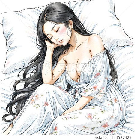 寝てる大人のお姉さん 寝てる大人のお姉さん 123527423