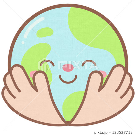 Hug Globe Character World Earth Day 123527715