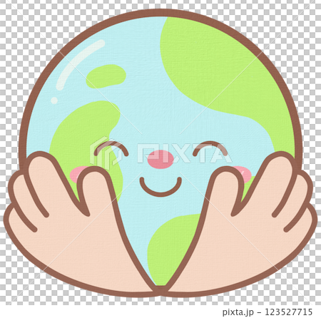 Hug Globe Character World Earth Day 123527715
