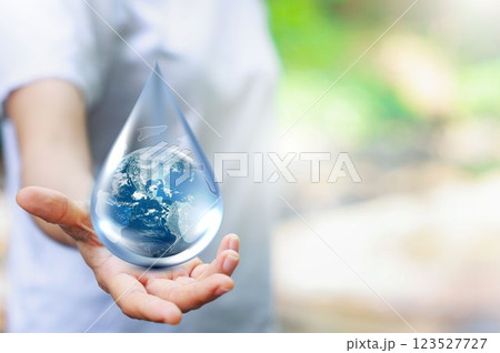 World Water Day. hands hold water drop. accelerating change. Saving water and world environmental protection concept. clean renewable energy. water for peace. Elements of this image furnished by NAZA. World Water Day. hands hold water drop. accelerating change. Saving water and world environmental protection concept. clean renewable energy. water for peace. Elements of this image furnished by NAZA. 123527727
