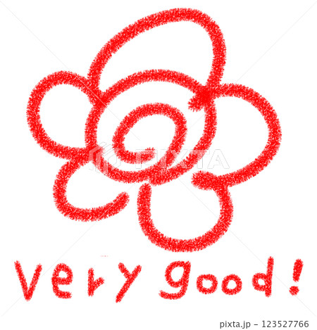 手書き花丸、かわいい背景透過イラスト。 123527766