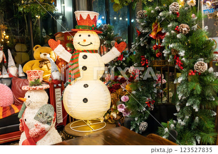 christmas snowman decoration theme christmas snowman decoration theme 123527835