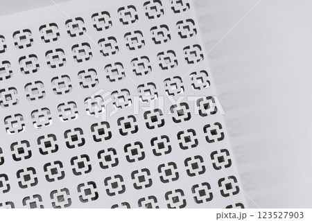 white cement wall with stencil pattern background white cement wall with stencil pattern background 123527903